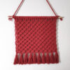banderín macramé cuadrado teja