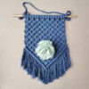 banderín macramé pico azul