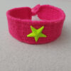 Pulsera boho hilo estrella fucsia y flúor - Imagen 3
