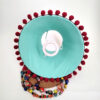 Pantalla de lámpara mint pompones rosas - Imagen 3