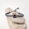 pulsera flor azul