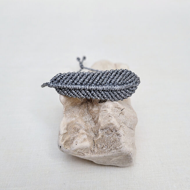 Pulsera pluma plateada - Imagen 3