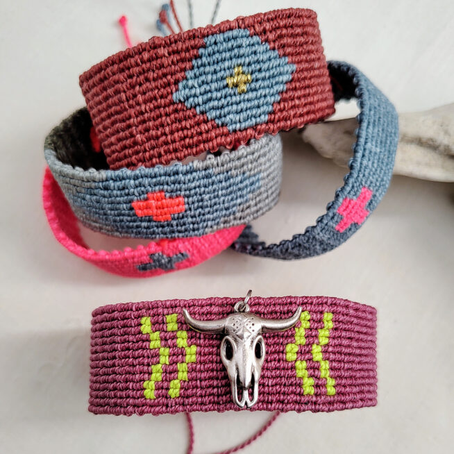 Pulsera ancha cruz azul verdoso - Imagen 4